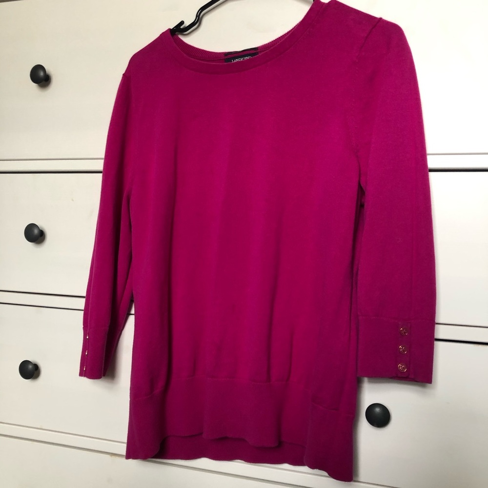 Land’s End 3/4 Sleeve Lightweight Sweater
